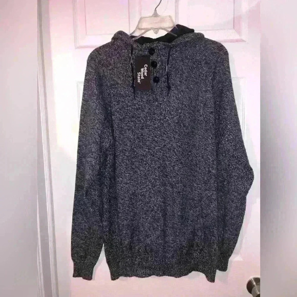 Cedar Wood State Men's Long Sleeve Hooded Sweatshirt Size L - Picture 1 of 7
